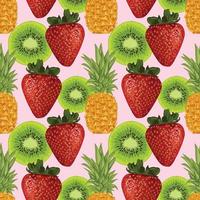 fruits drawing seamless vector background pattern