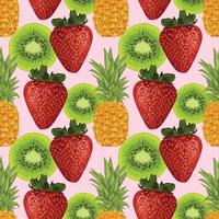 fruits drawing seamless vector background pattern