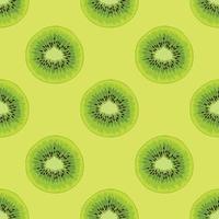 diseño de arte de patrones sin fisuras de kiwi y flor vector