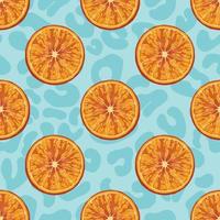 hermoso dibujo naranja vector de diseño sin costuras