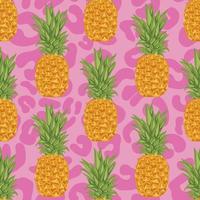 pineapple hand draw fruit seamless vector