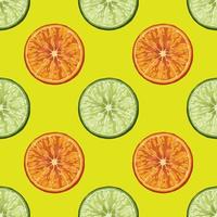 diseño sin costuras de limón y naranja vector
