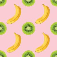 fruits drawing seamless colorful tropical background pattern vector