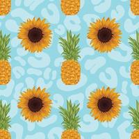 cute colorful hand draw fruit art seamless pattern vector