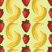 cute colorful fruits drawing seamless background pattern vector