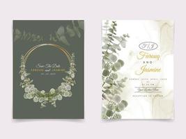 Greenery eucalyptus wedding invitation