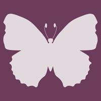Butterfly insect silhouette outline. vector