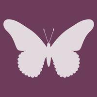 Butterfly insect silhouette outline. vector