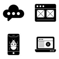 Pack of Mobile App Development Icons vector