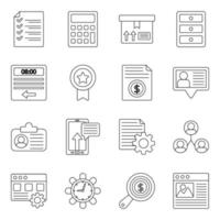 Pack of Production Management Icons vector