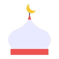 icono de descarga premium de la cúpula de la mezquita vector