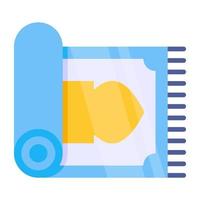 An icon design of prayer mat vector