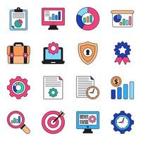 Pack of Business Management Icons vector