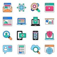 Pack of Digital Business Icons vector