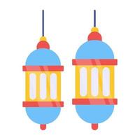 Trendy vector design of Islamic lanterns