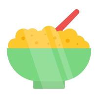An icon design of food bowl vector