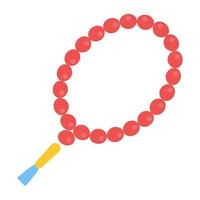 String of holy beads, rosary icon vector