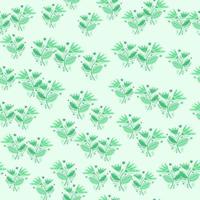 Seamless pattern with flowers and leaves. vector