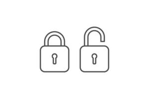 Padlock icon line vector