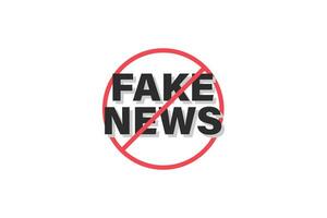 Stop fake news vector
