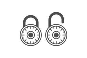 Combination lock icon vector