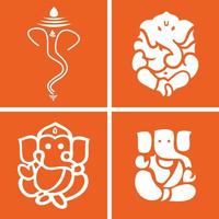 conjunto de archivos vectoriales de loard ganesha. vector