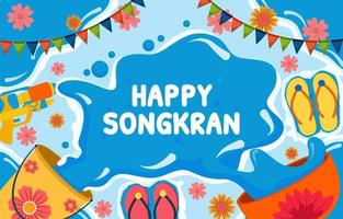 Songkran Background Concept vector
