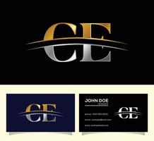 Initial Letter C E Logo Design Vector. Graphic Alphabet Symbol For Corporate Business Identity vector