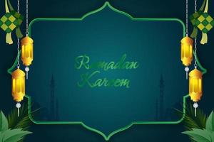 Background Ramadan Kareem Islamic with element vector