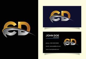 vector de diseño de logotipo de letra inicial cd. símbolo del alfabeto gráfico para la identidad empresarial corporativa