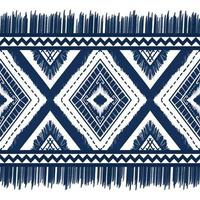 Navy Indigo Blue Diamond on White background. Geometric ethnic oriental pattern traditional Design for ,carpet,wallpaper,clothing,wrapping,Batik,fabric, vector illustration embroidery style