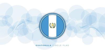 diseño de bandera de círculo de guatemala con fondo abstracto vector