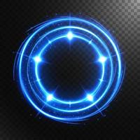 Abstract Glowing Circle with a dark background, isolated and easy to edit. Vector Illustration