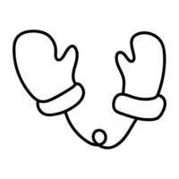 Simple vector icon mittens