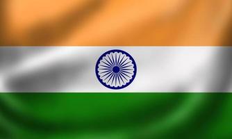 National Flag of India. 3D rendering waving flag High quality image. Original colors, sizes and shapes. photo