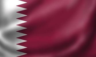 bandera nacional de qatar. Imagen de alta calidad de la bandera que agita de la representación 3d. colores, tamaños y formas originales. foto