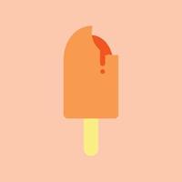 icono de helado de paleta. ilustración vectorial de diseño plano. diseño para papel tapiz, envoltura, tela, fondo, prendas de vestir, estampados, pancartas, etc. vector