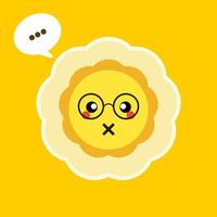 happy sunflower character mascot flat design vector illustration