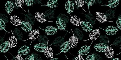 monstera flat seamless pattern 2.eps vector