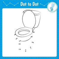 Connect the dots. Dot to dot educational game. vector