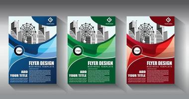 flyer business template brochure layout annual report vector