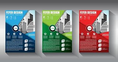 flyer business template brochure layout annual report vector