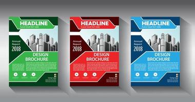 flyer business template brochure layout annual report vector