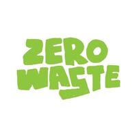 zero waste sticker design. symbol of pollution prevention and effects of global warming vector