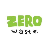 zero waste sticker design. symbol of pollution prevention and effects of global warming vector