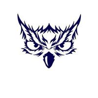 Vector design face owl style tribal