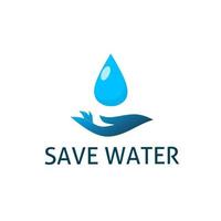 Logo save water vector