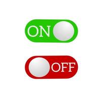 Icon slide button on and off vector