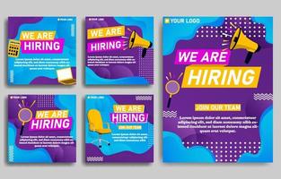 Social Media Post We Are Hiring vector