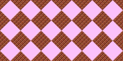 Pattern of chocolate bars against. Chocolate bar seamless pattern. Vector illustration